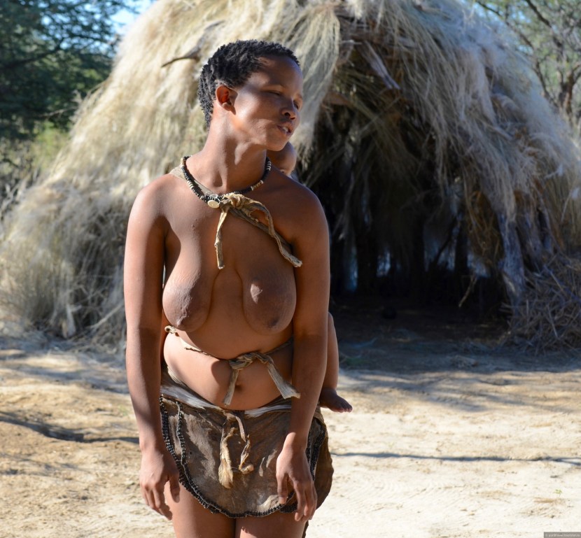 Woman's Bushmen tribe naked