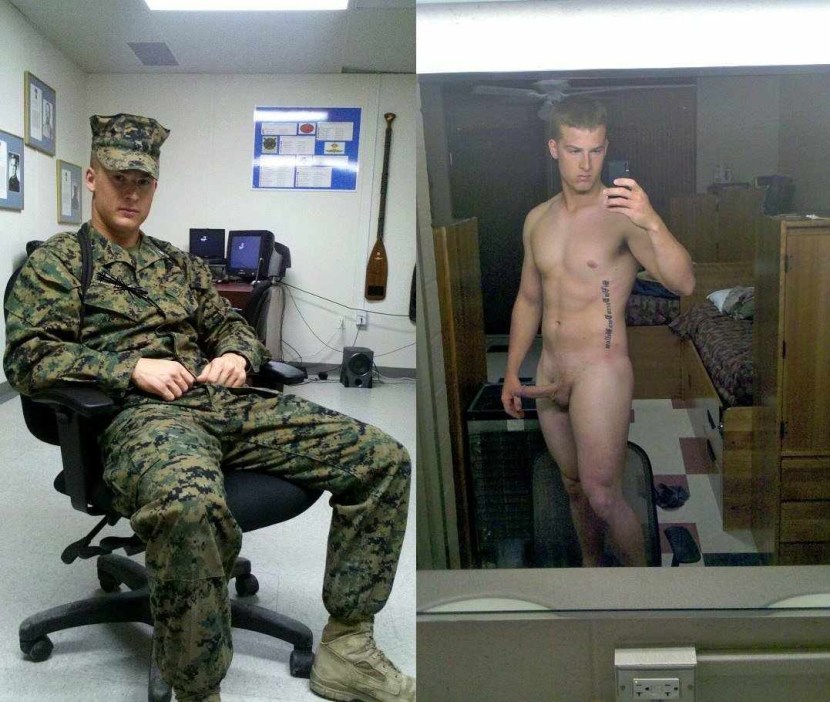 Naked Russian guys in the army