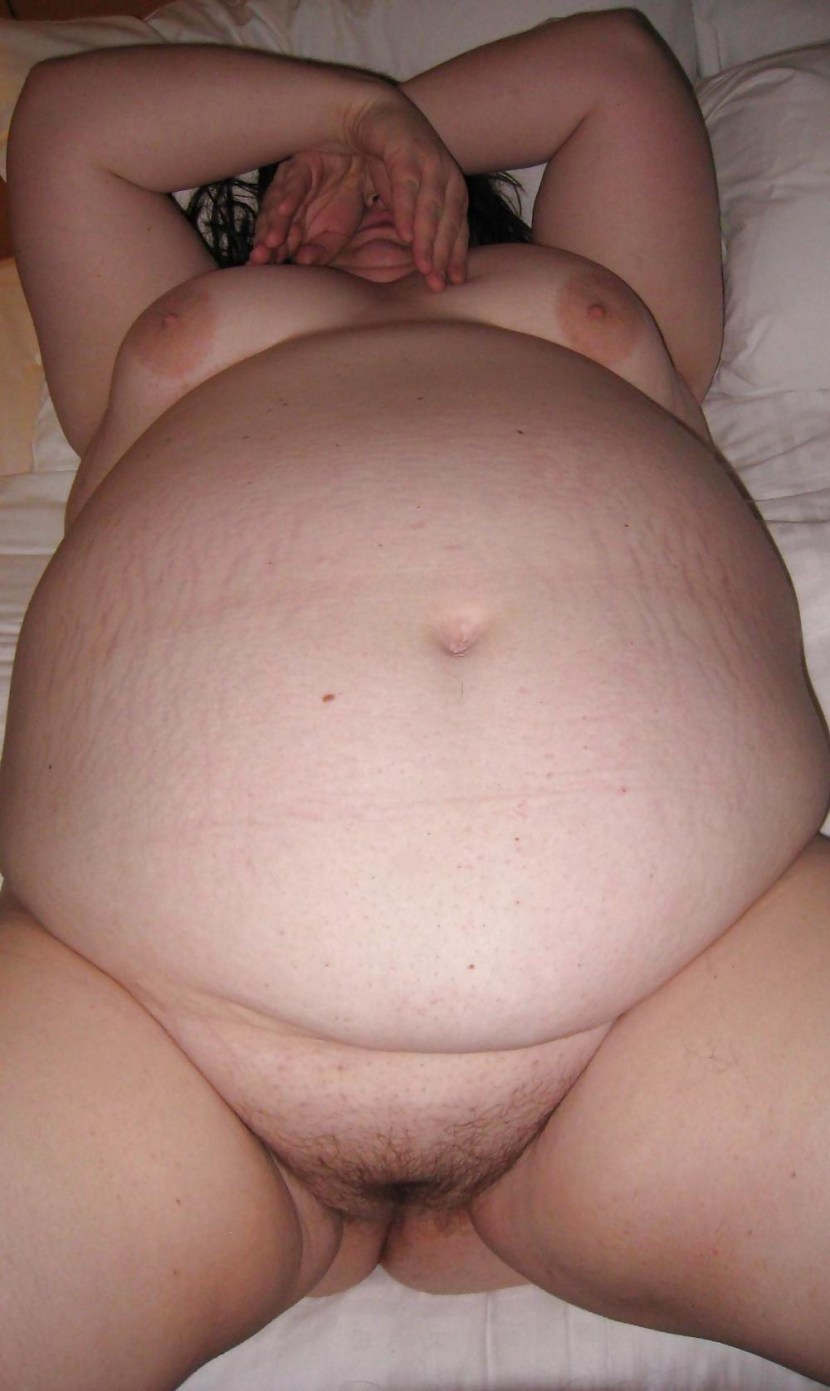 Pregnant naked fat