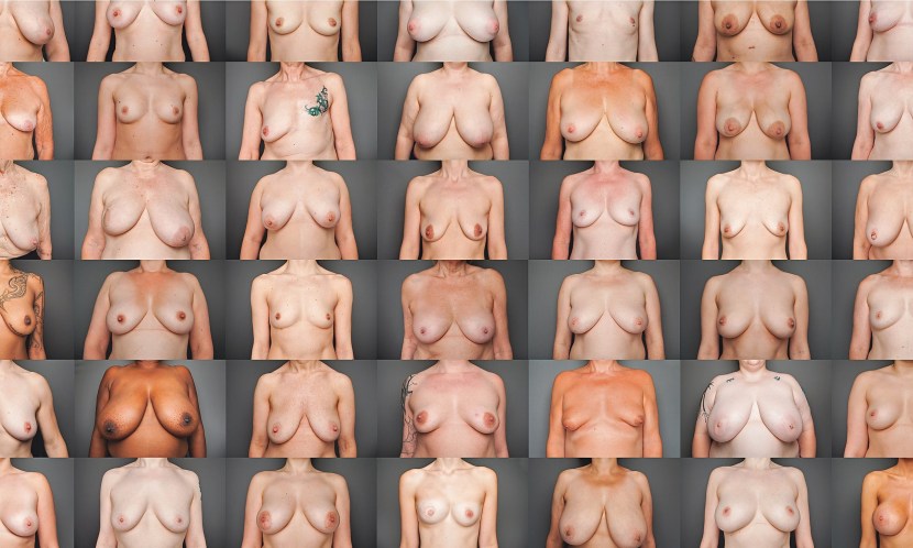 Naked boobs of various shapes