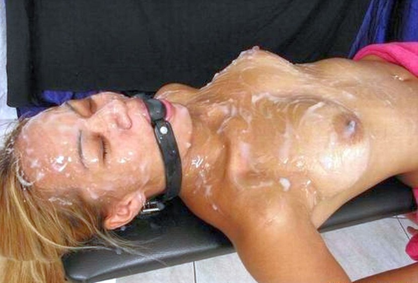 Bukkaka cum on the body