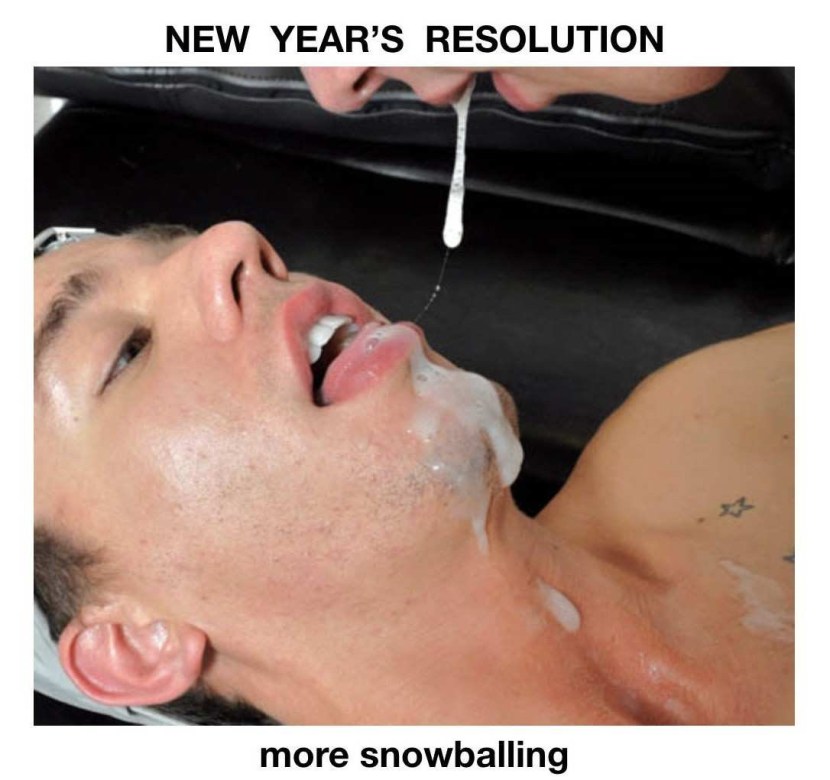 The guy cums in his mouth to a guy