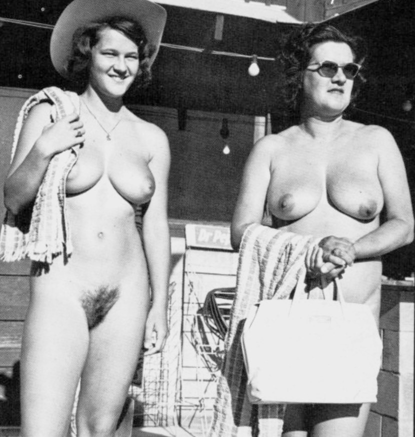 Beautiful naked nudists retro