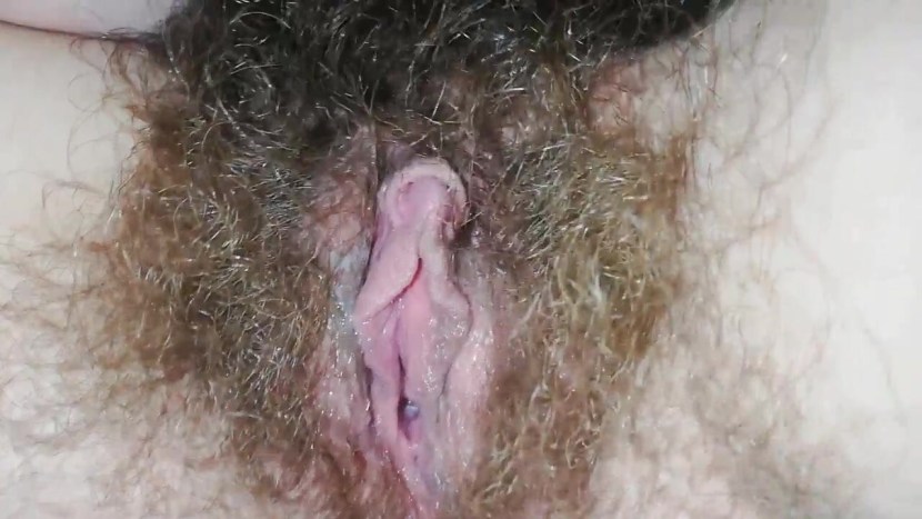 Extreme Close Up on My Hairy Pussy and Big Clit