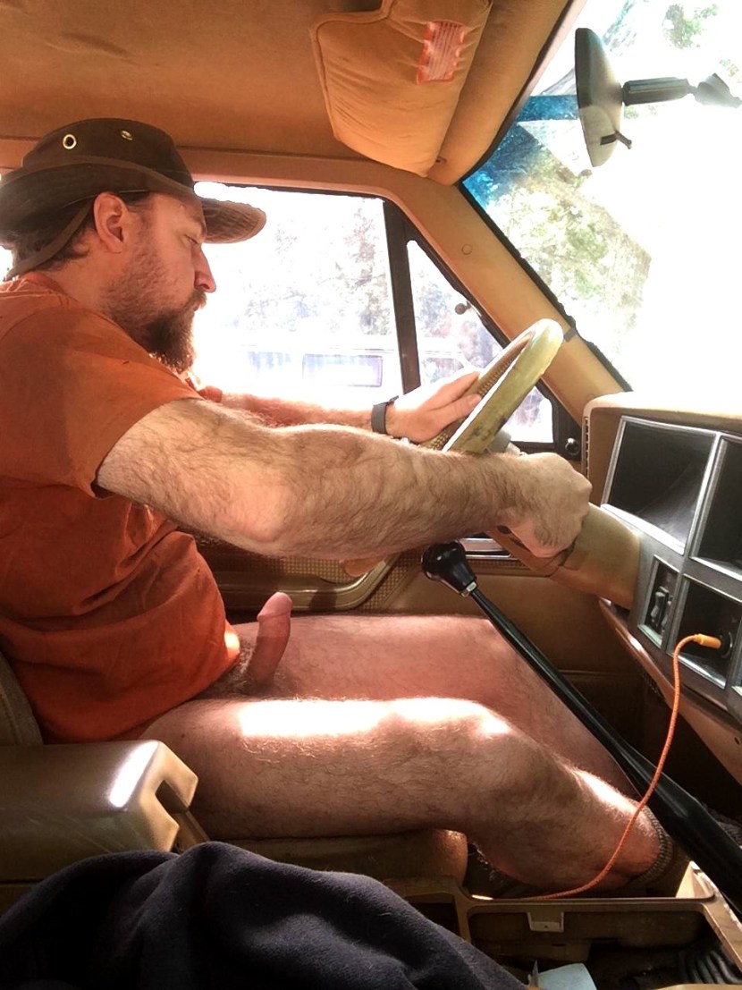 Naked truck driver