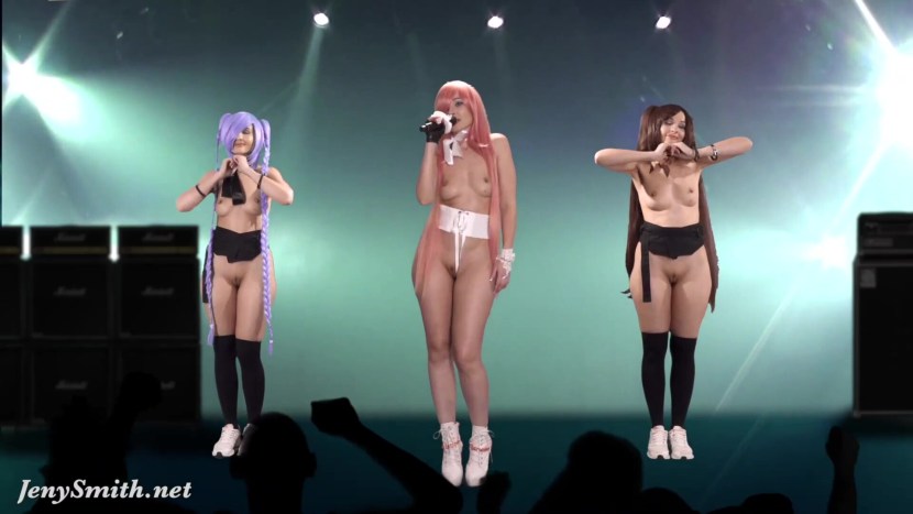 Singers naked on stage