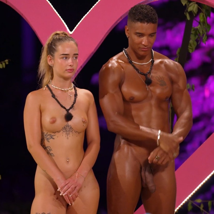 Naked participants in the reality show