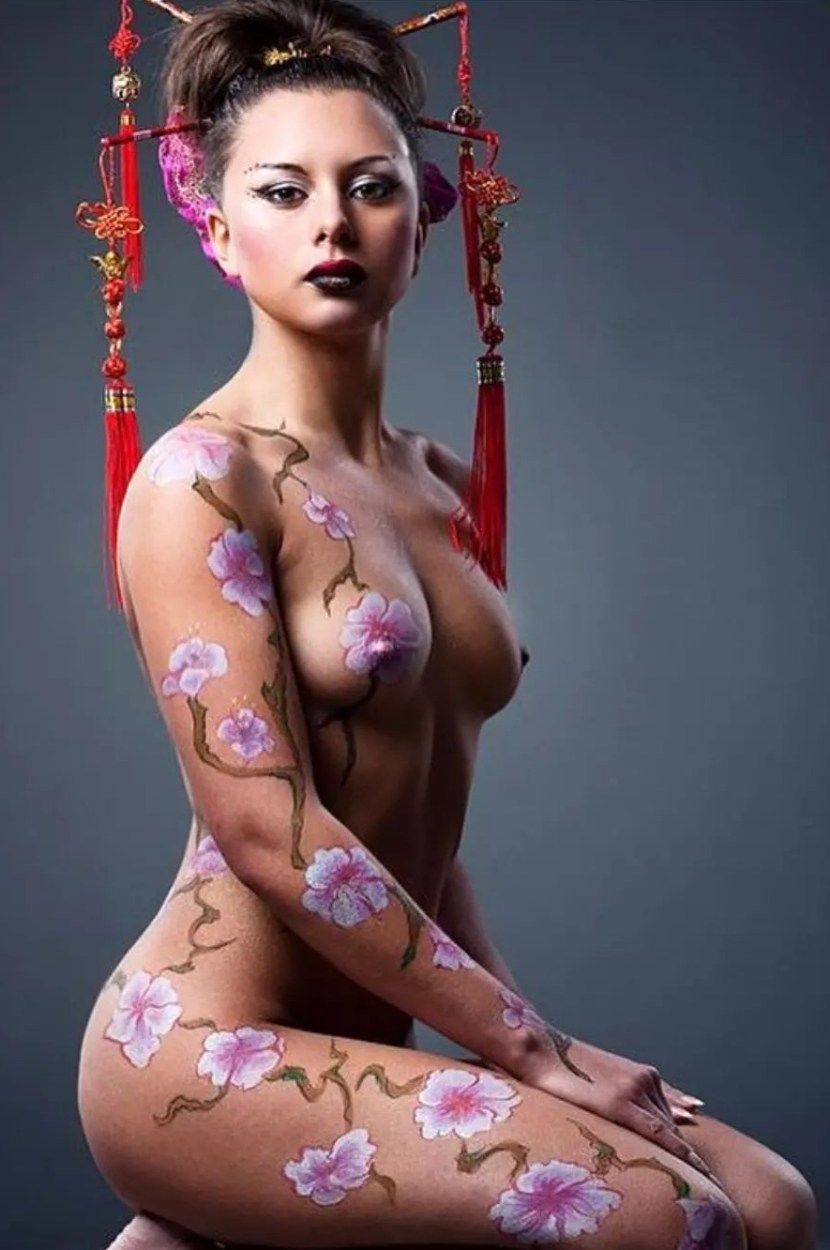 Painted girls nude