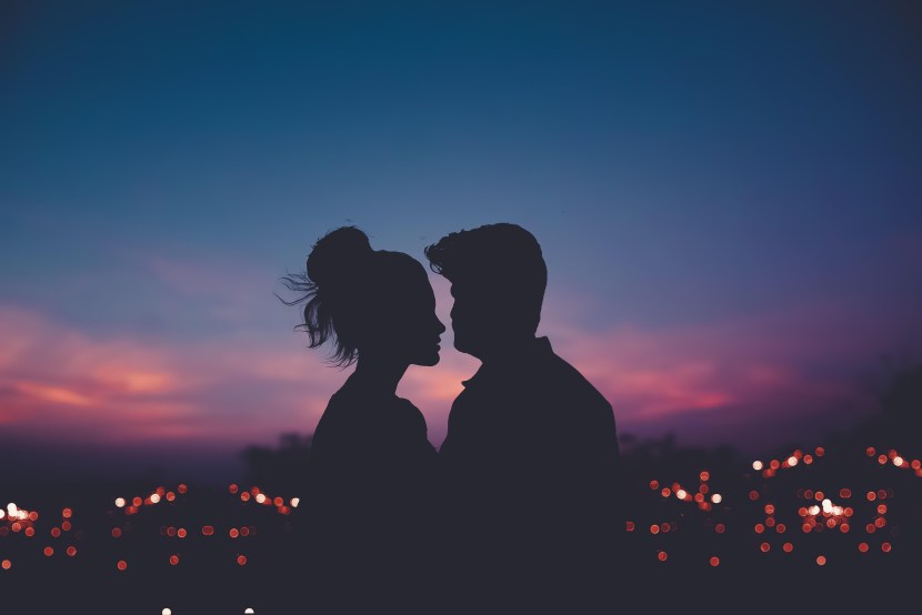 A couple at sunset