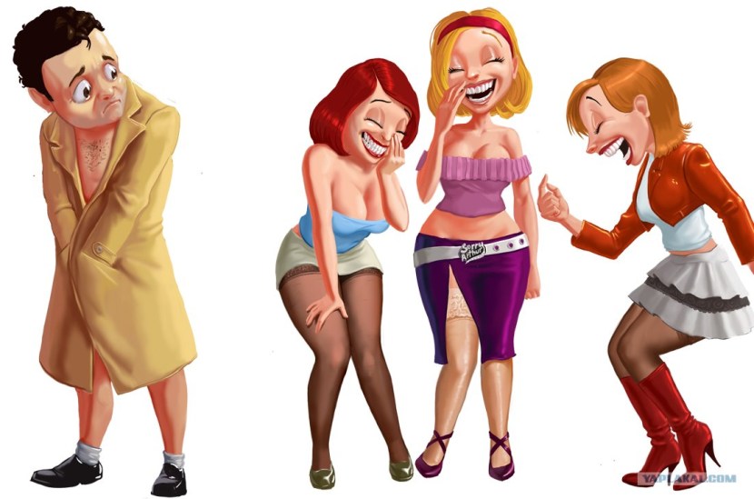Funny painted women