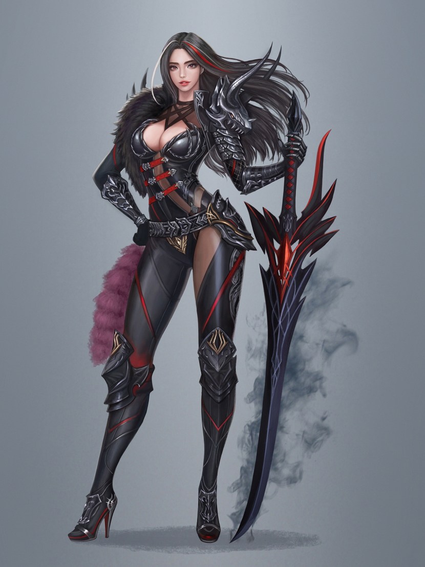Girl in armor fantasy