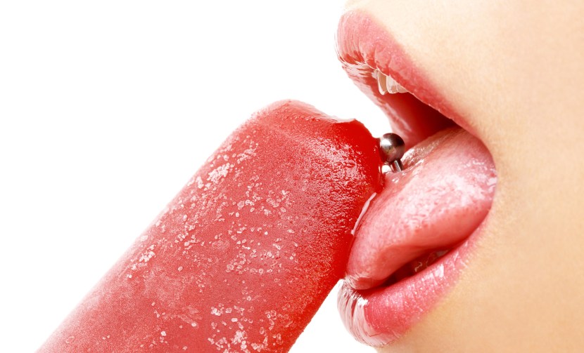 Licks lips