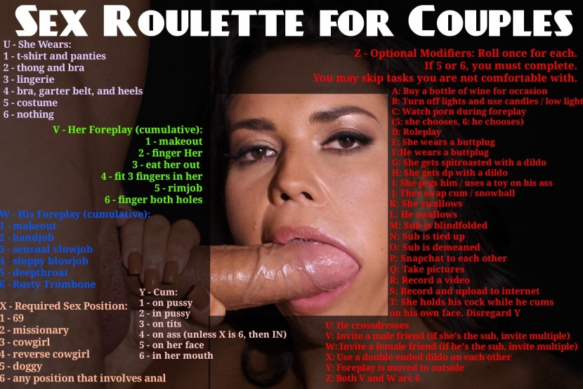 Sex Roulette with erased cells