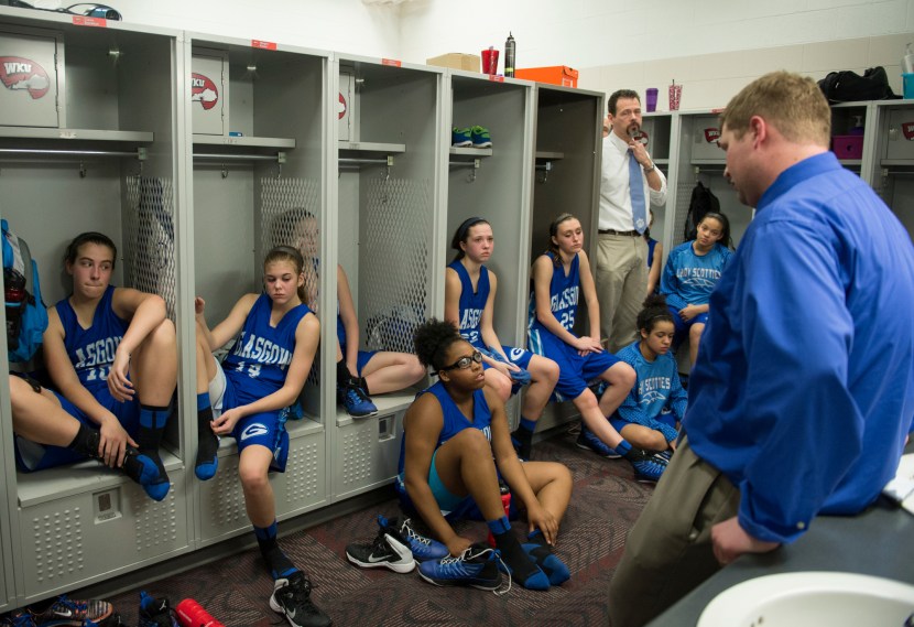 Women's locker room in the gym