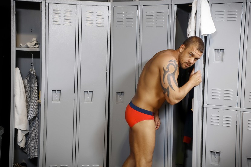 Cristiano Ronaldo in the locker room