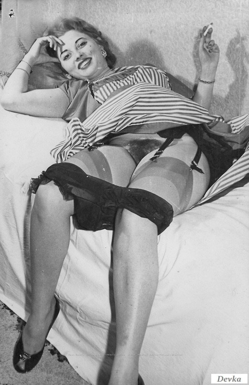 Naked hairy ladies in stockings