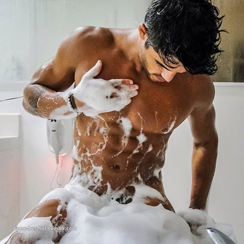 A man in a bath