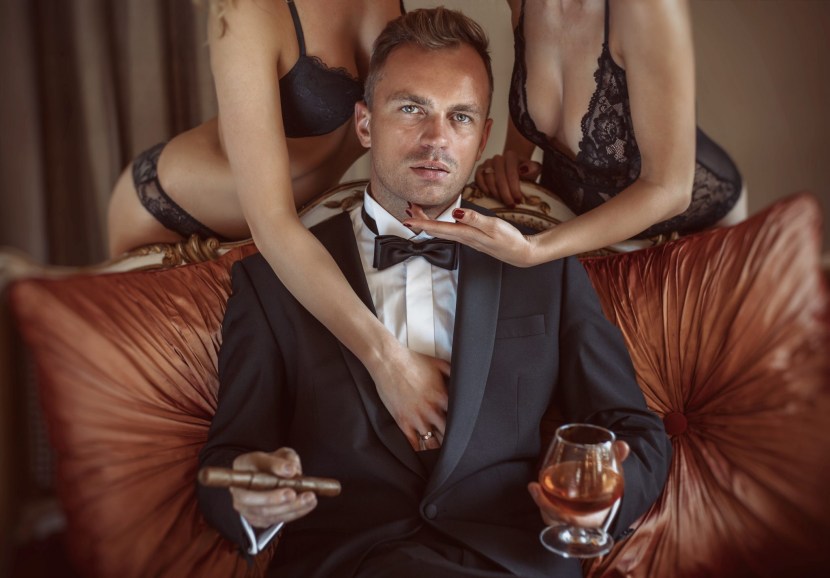 A wealthy man with a woman