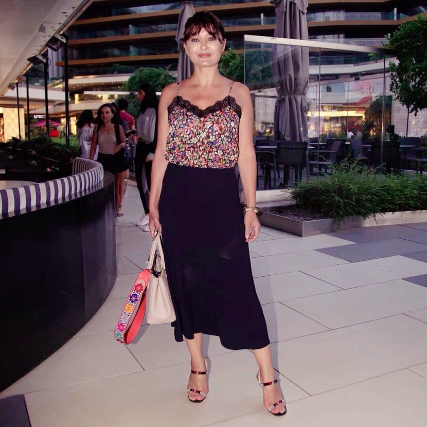 Nurgul Eshilchay in leather