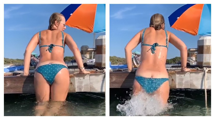 Ksenia Sobchak in a swimsuit