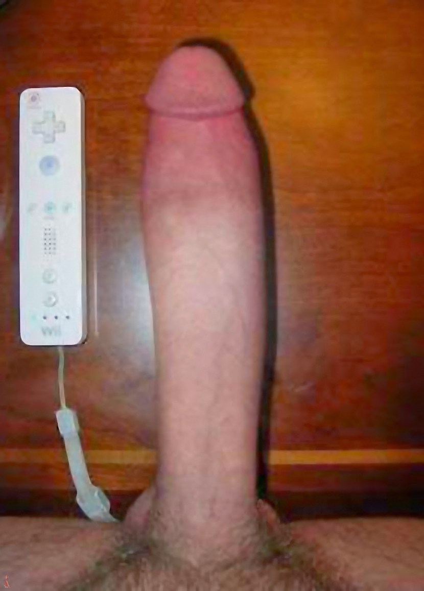 Huge penis with a ruler