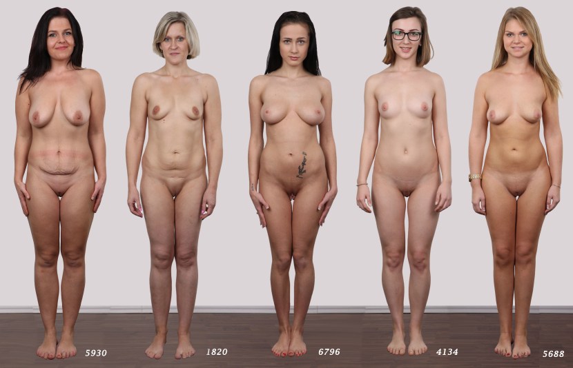 Naked women of different complexes
