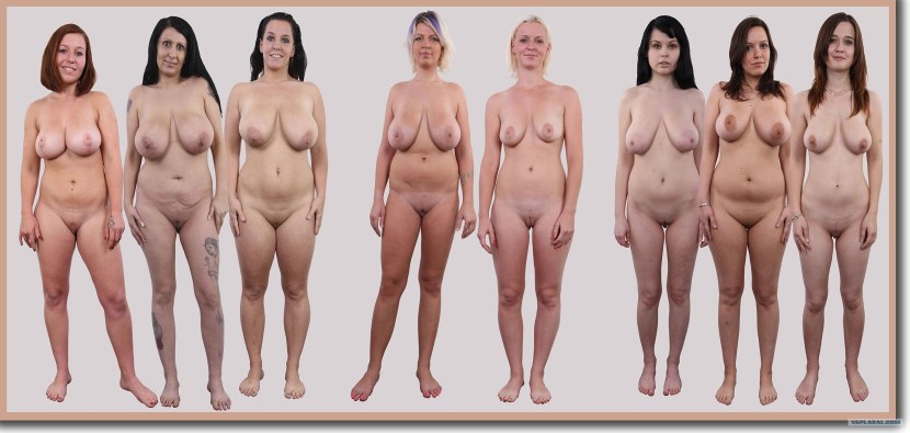 Naked women of different complexes