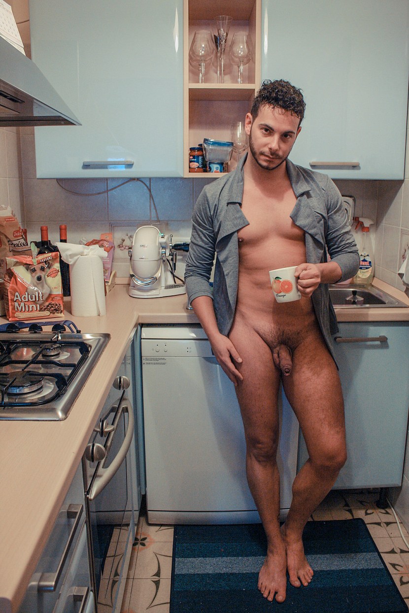 Mature man solo naked