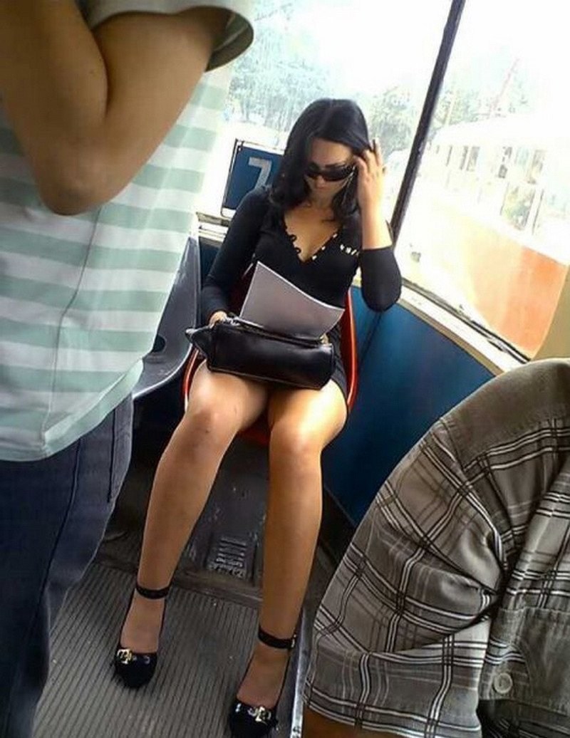 Girls in public transport