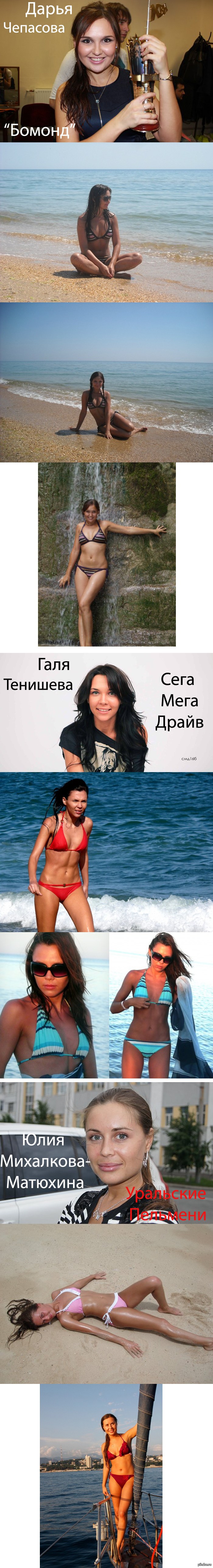 Julia Mikhalkova in a dress