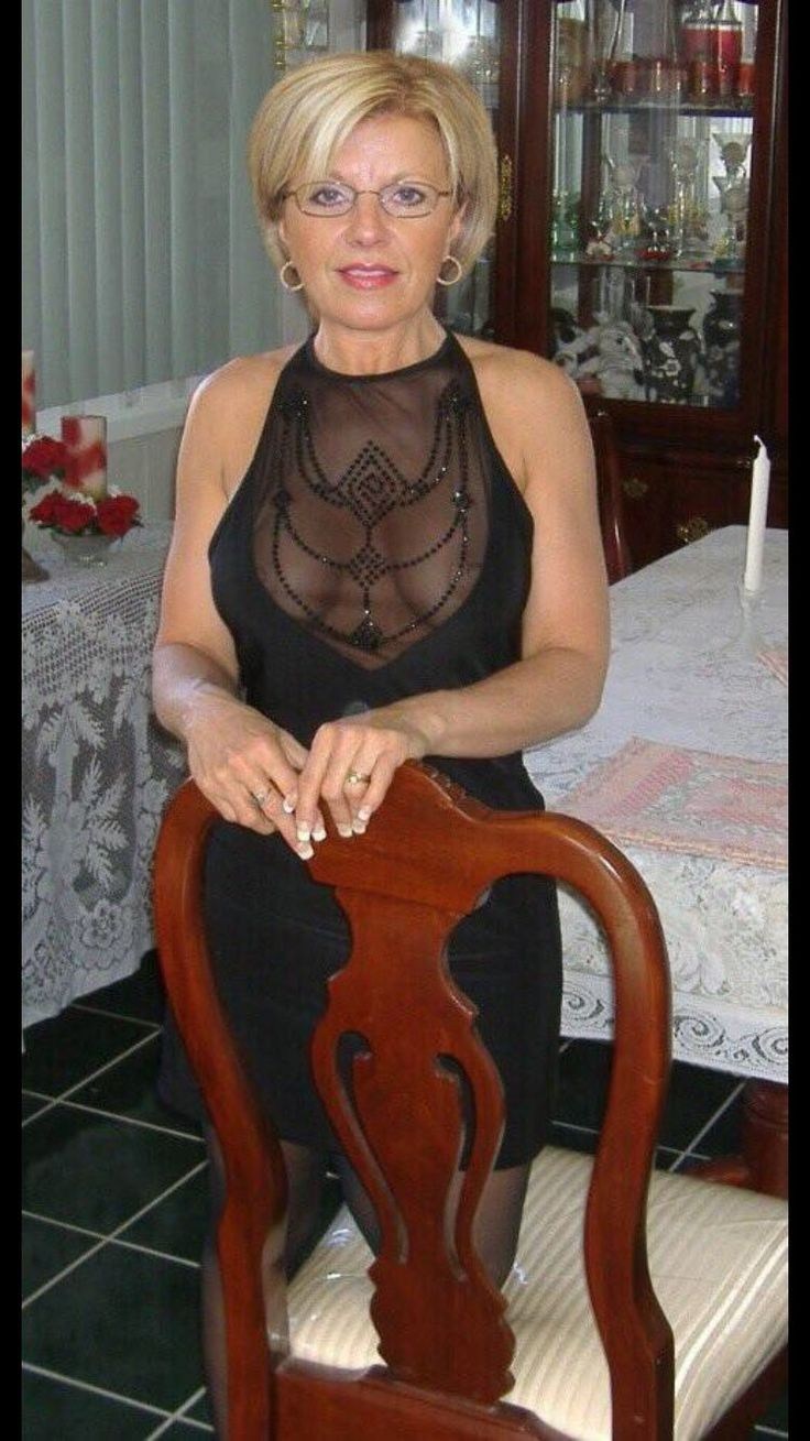 Elderly women in nylon