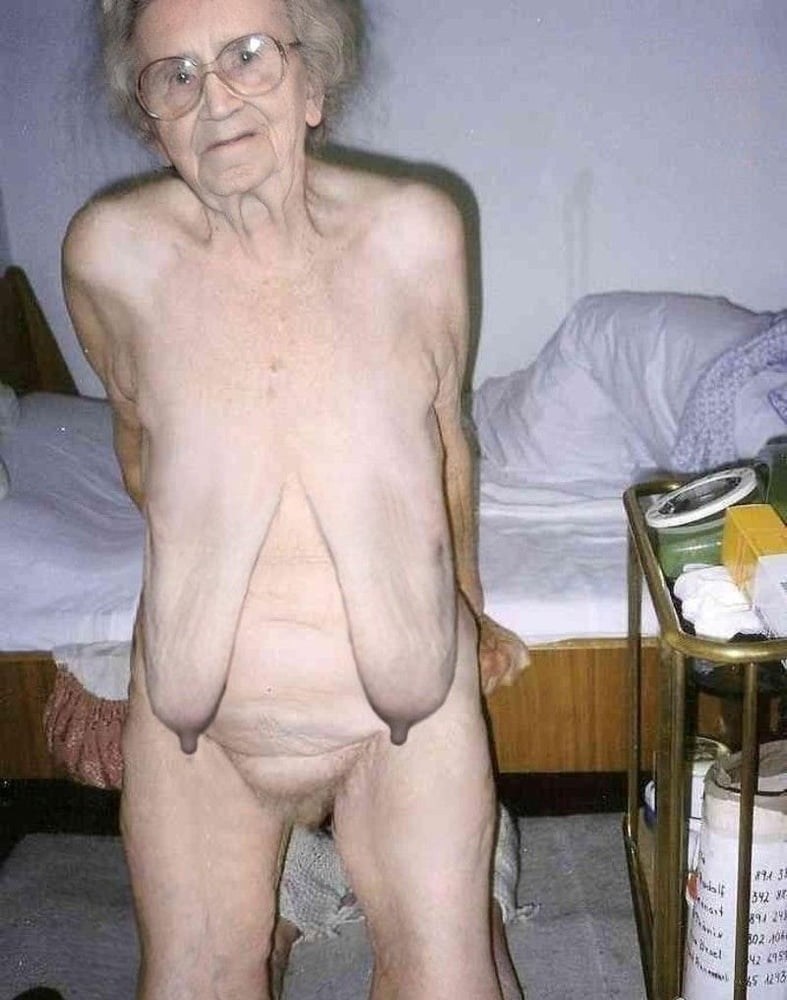 Naked boobs of old grandmother