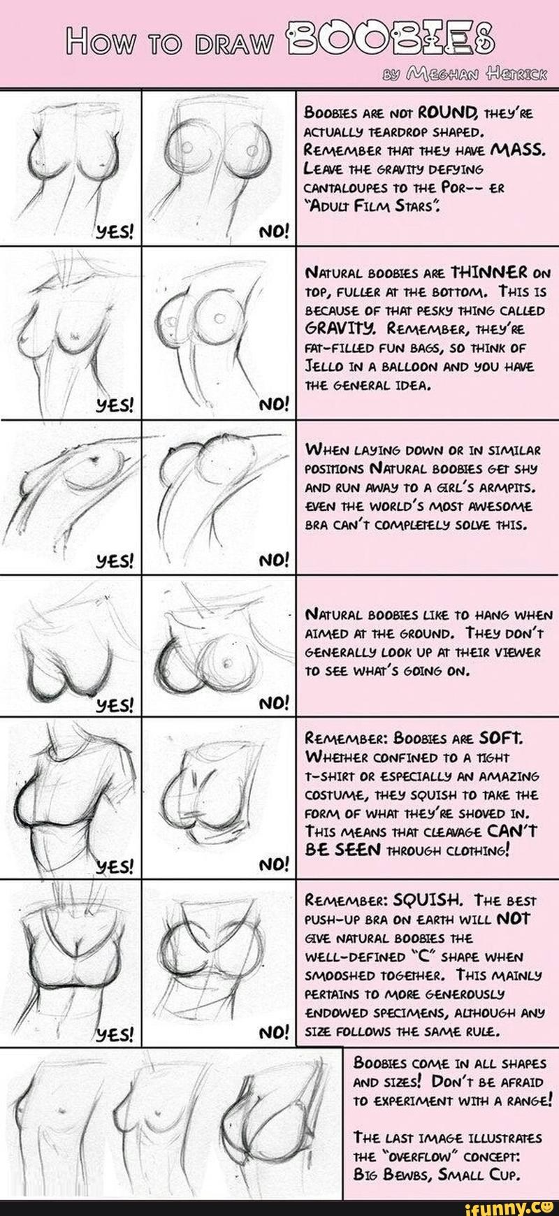 Women's boobs of different sizes