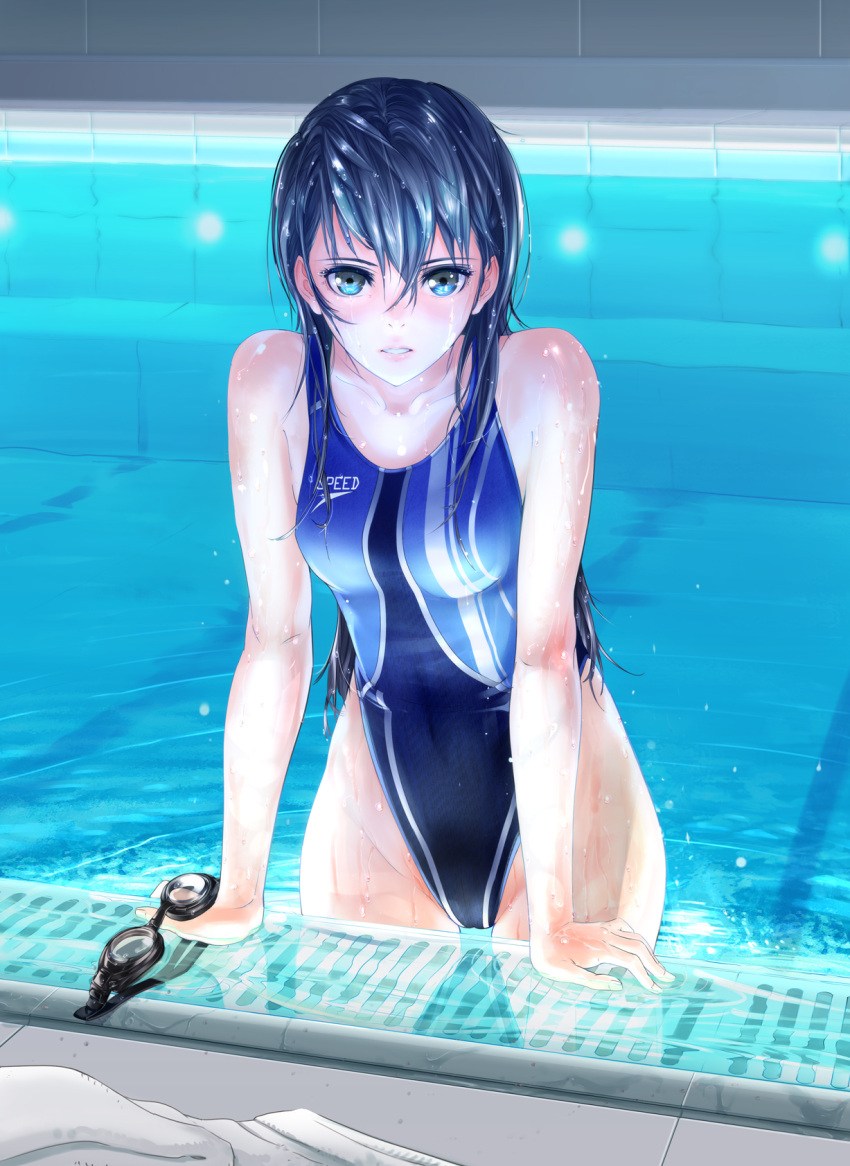 Anime Swim Porn - In a swimsuit at the pool (68 photos) - porn ddeva