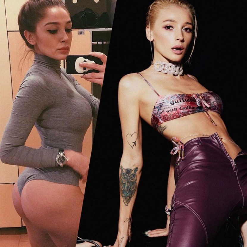 Nastya Ivleeva with wine