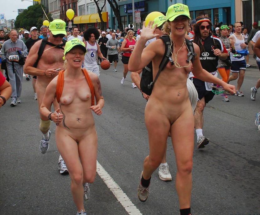 Naked women at the festival