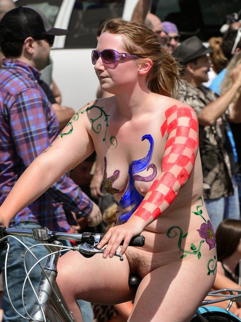 Parade of naked beautiful women