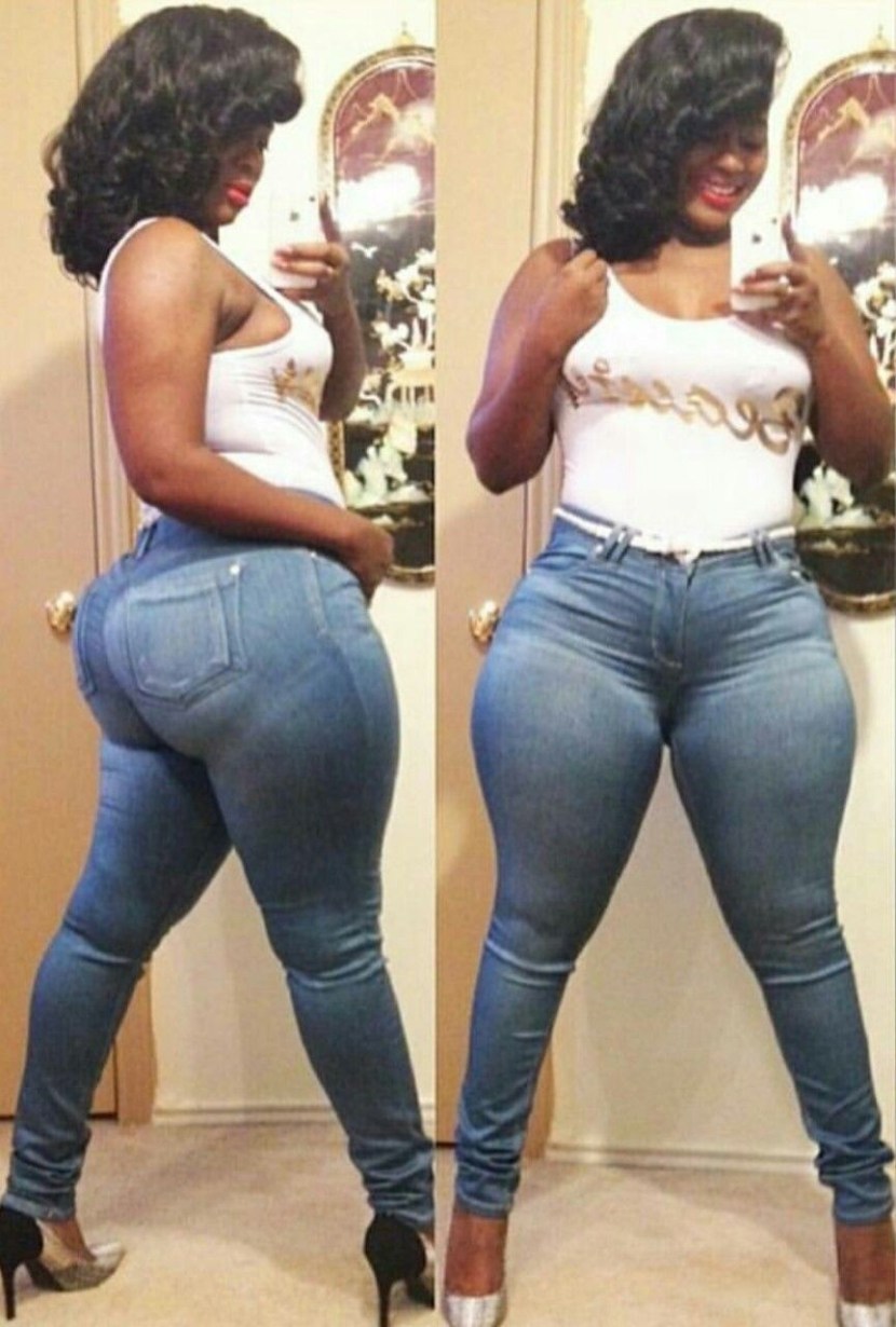 Black woman in pantyhose