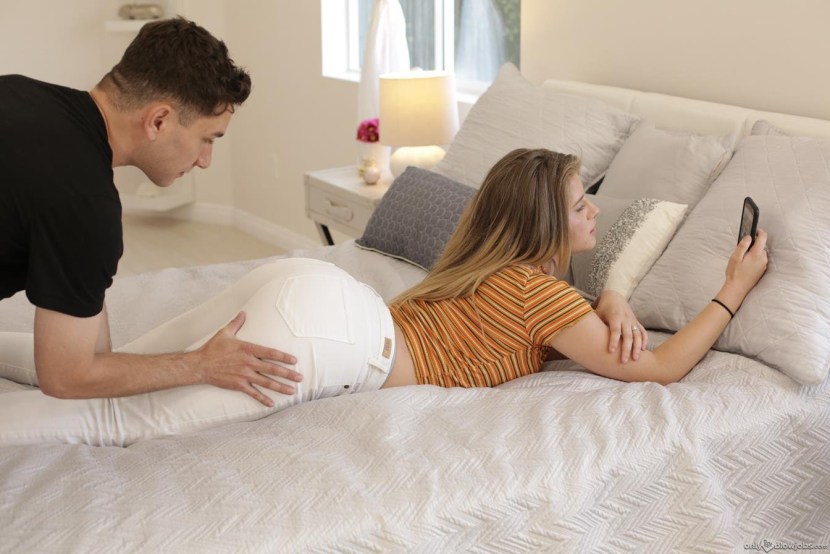 The guy runs away from a flying guy