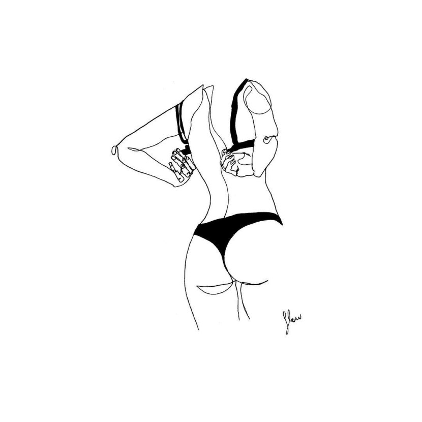 Girl in a swimsuit sketch