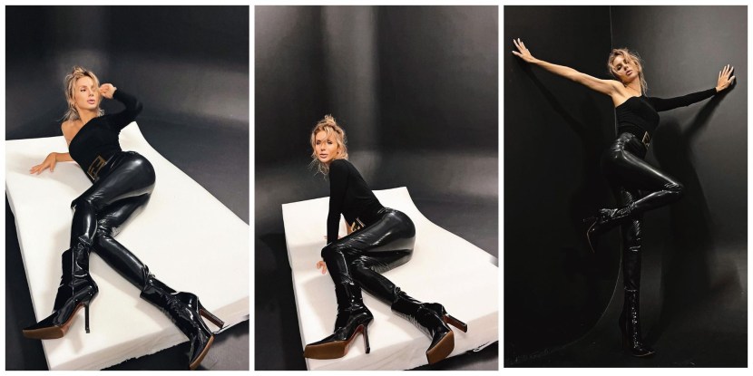 Svetlana Loboda in leather pants