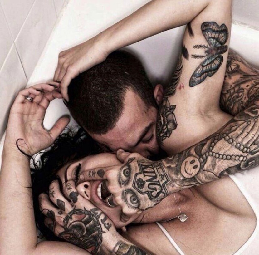 Naked tattooed couples