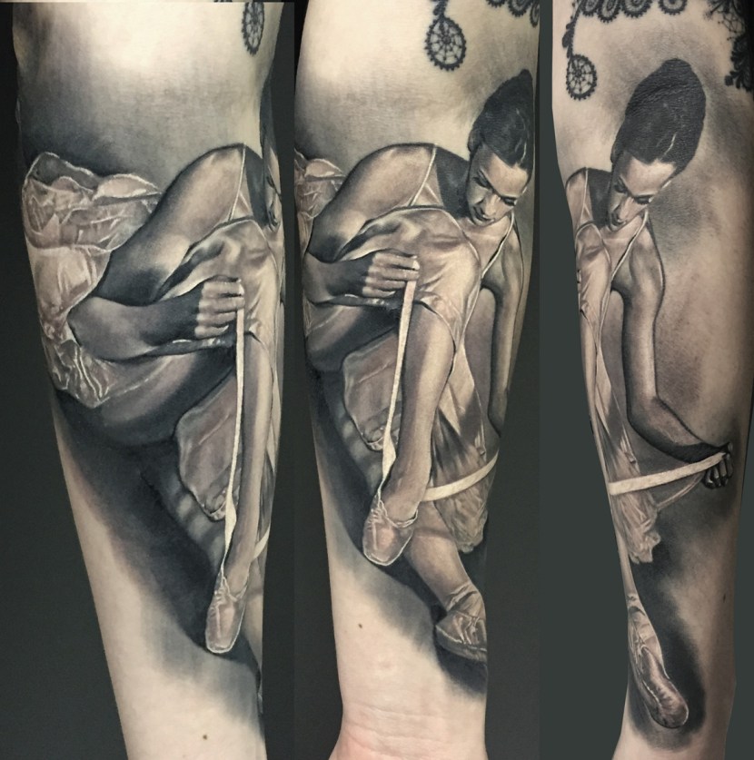 Ballerina tattoos Realism