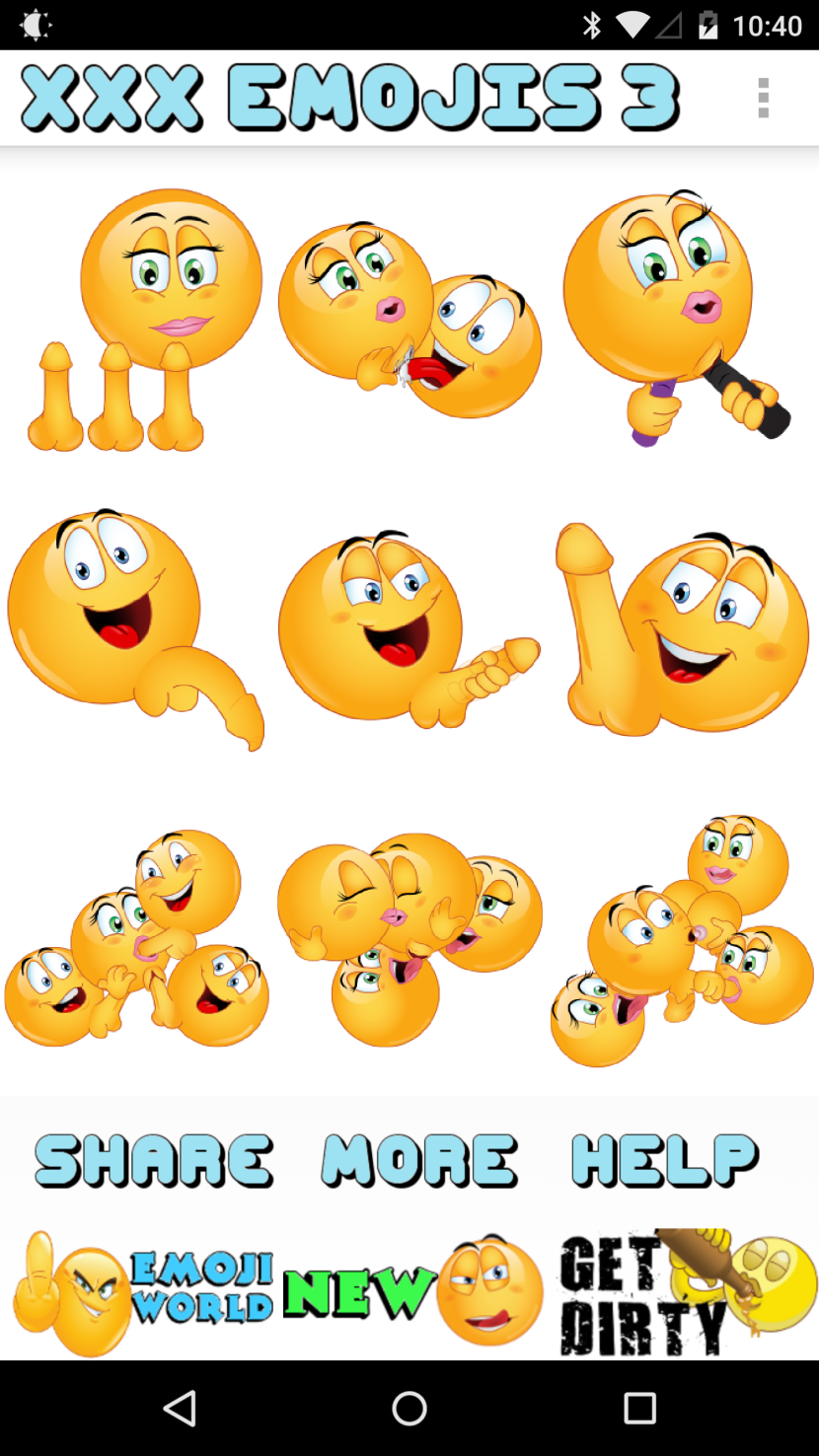 Pornographic emoticons