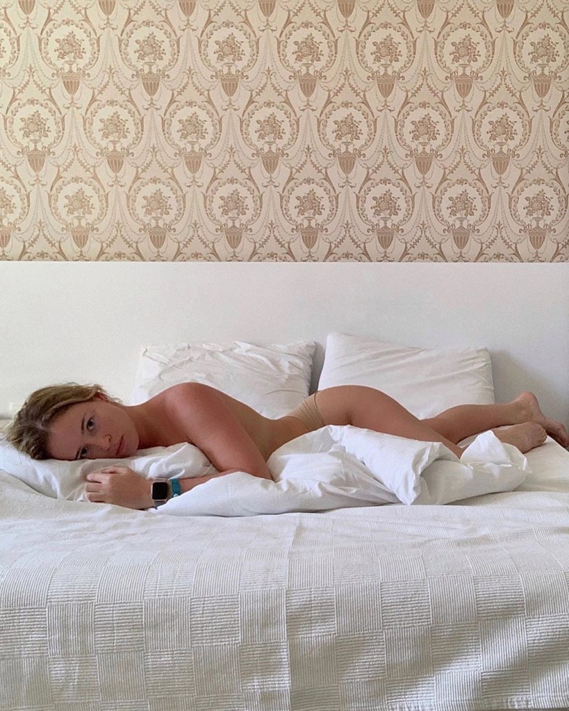 Alexandra Bokova in a swimsuit