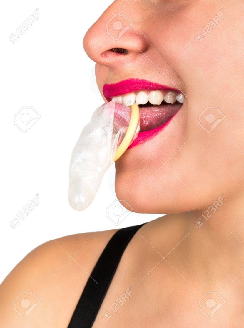 Sperm in a condom