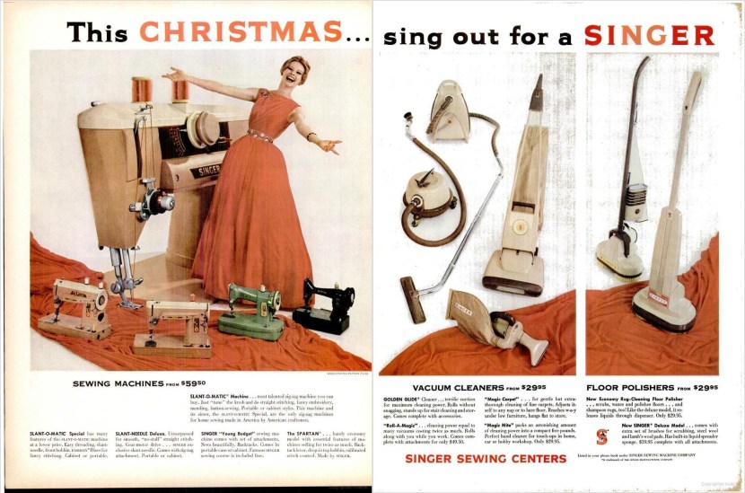 Sewing machine with fabric