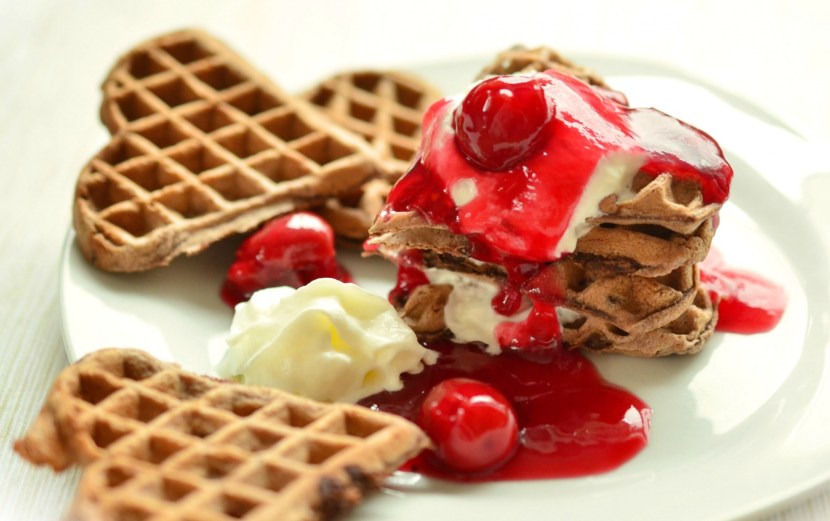 American ice cream waffles