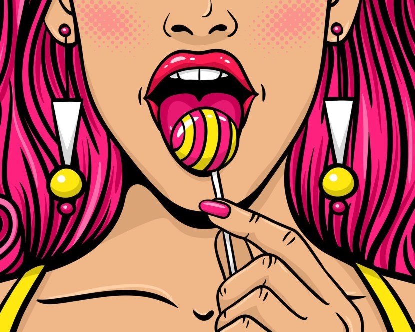 Chupa Chups in the style of pop art