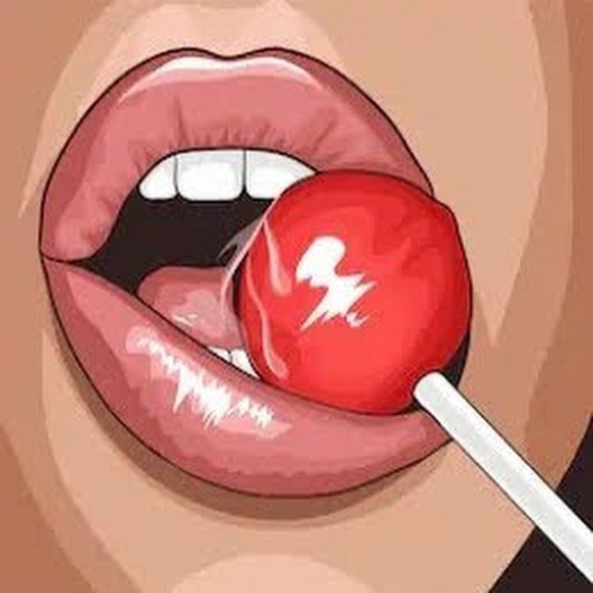 Lollice in the mouth